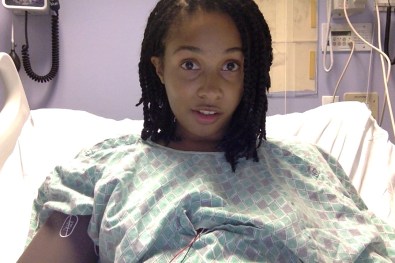 Still taking selfies from the hospital #IWokeUpLikeThis