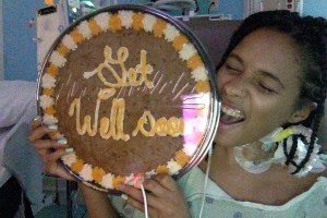 NOMS! Ps. Please note that my nails match my hospital gown. 